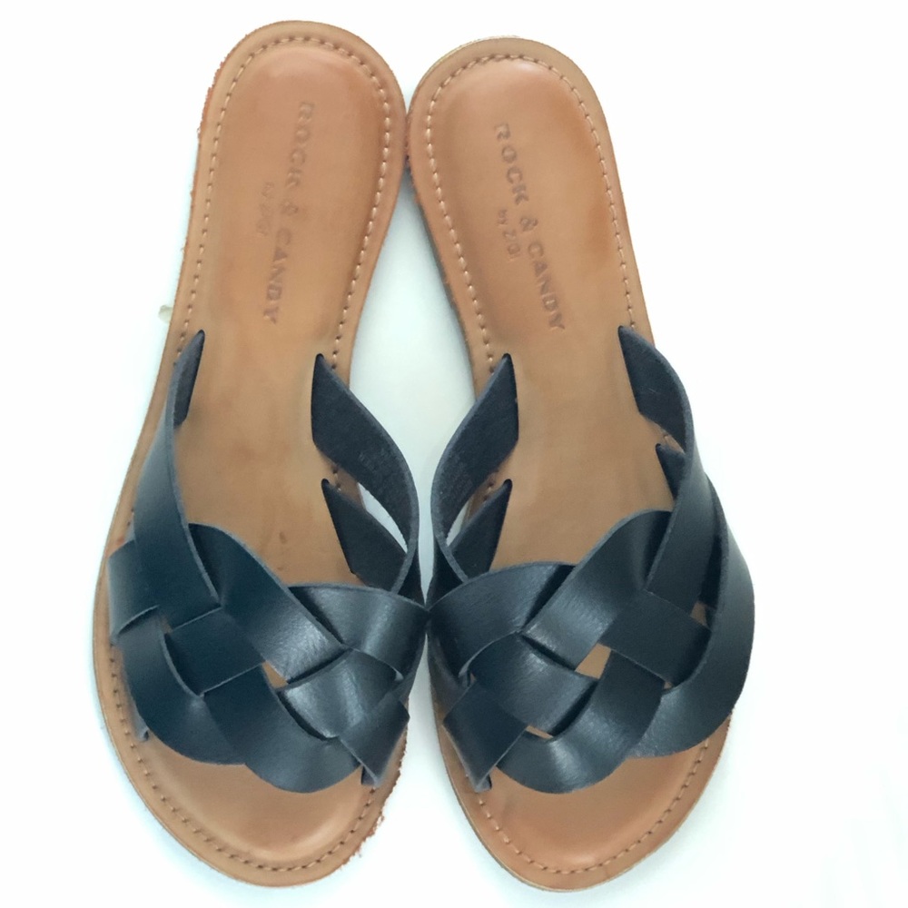 Nearly new black Rock  & Candy Sandals